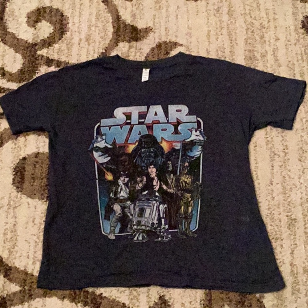 Zunie Kids Short Sleeve Dark Gray Star Wars Graphic Tee EUC